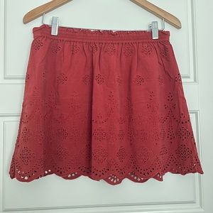 Madewell Eyelet A-Line Skirt